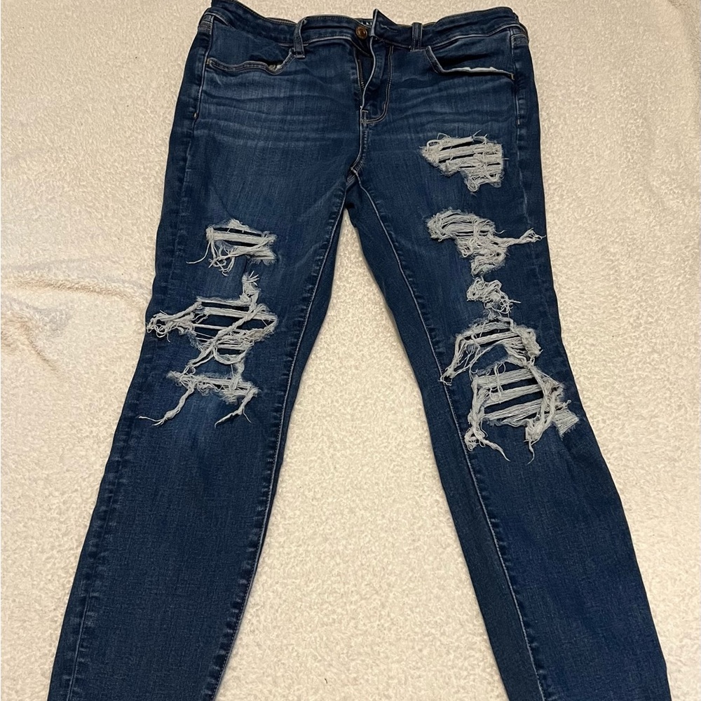 American Eagle jegging. Size 12 regular. Distressed.